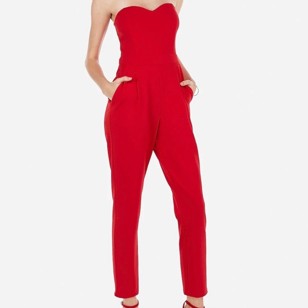 Super Cute Red Express Jumpsuit. Size 14